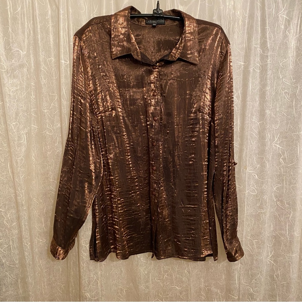 ELEMENTZ Shimmery Copper Button up PXL